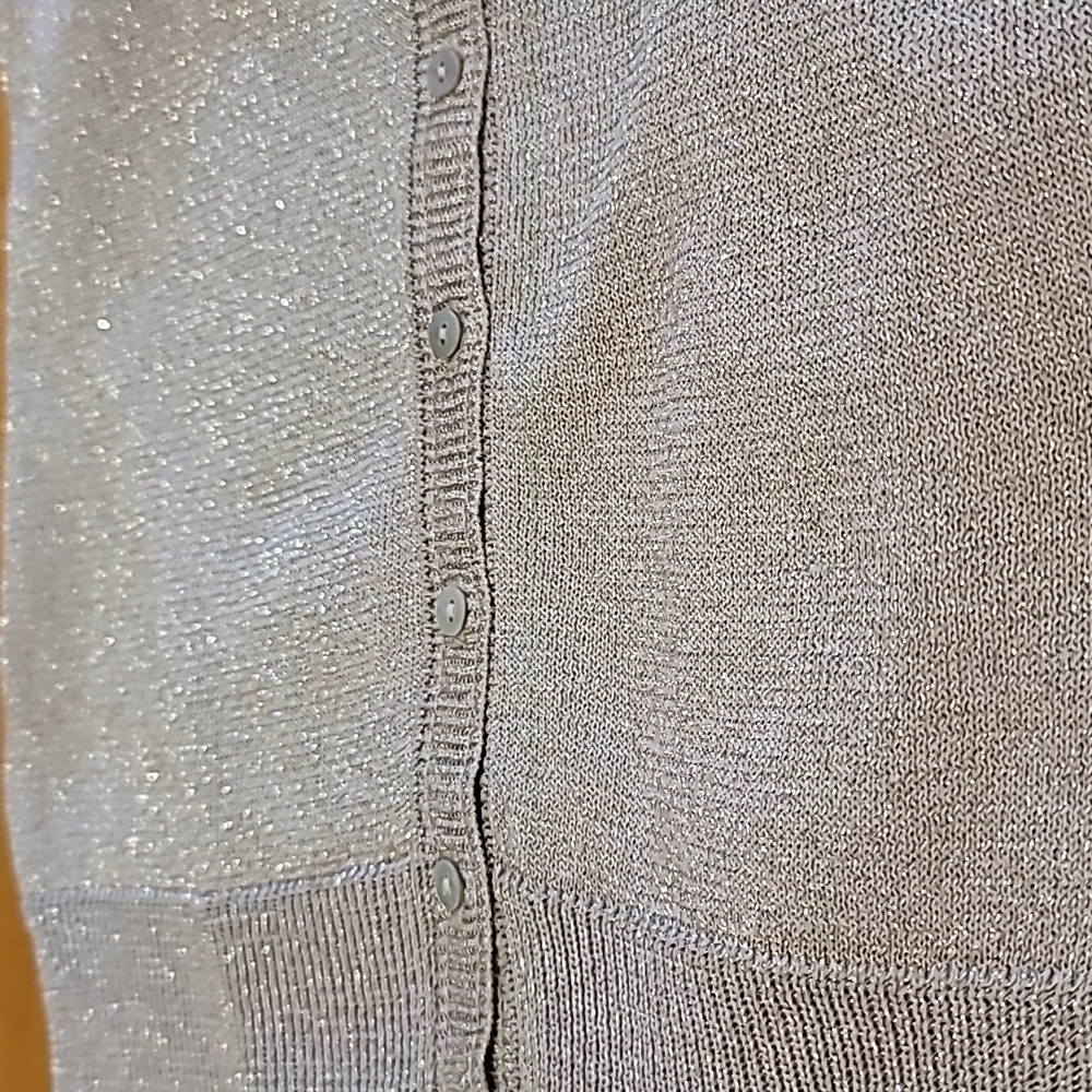 Long Sleeved Gold Sweater With Glitter. EUC - Picture 9 of 9